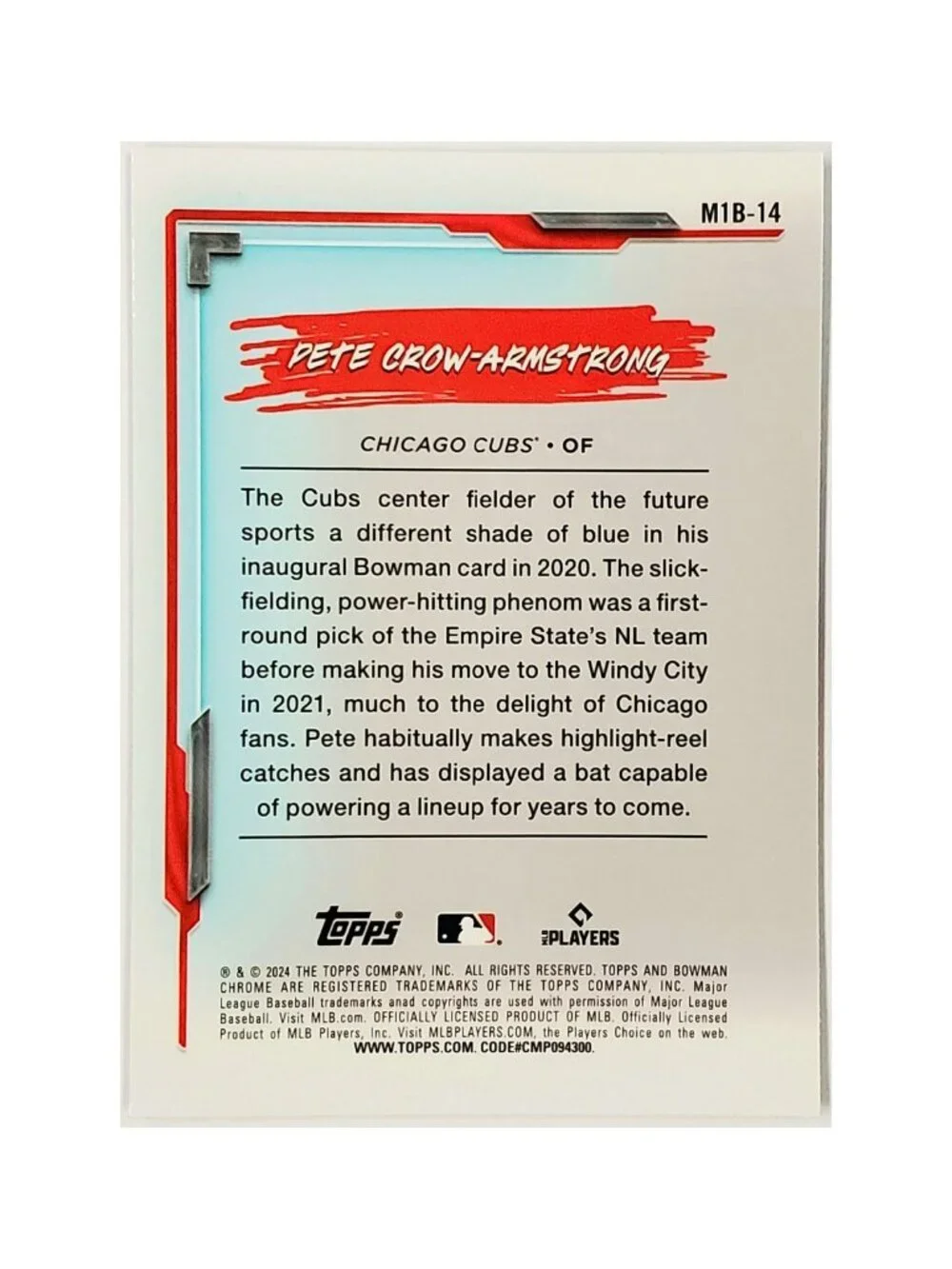 PETE CROW-ARMSTRONG ROOKIE 